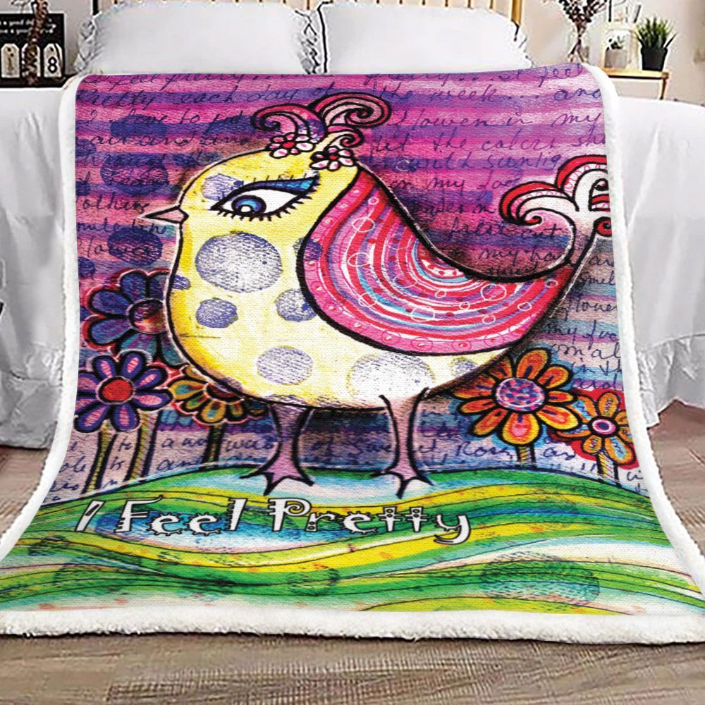 Bird Sherpa Fleece Blanket
