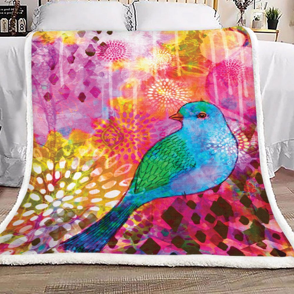 Bird Sherpa Fleece Blanket