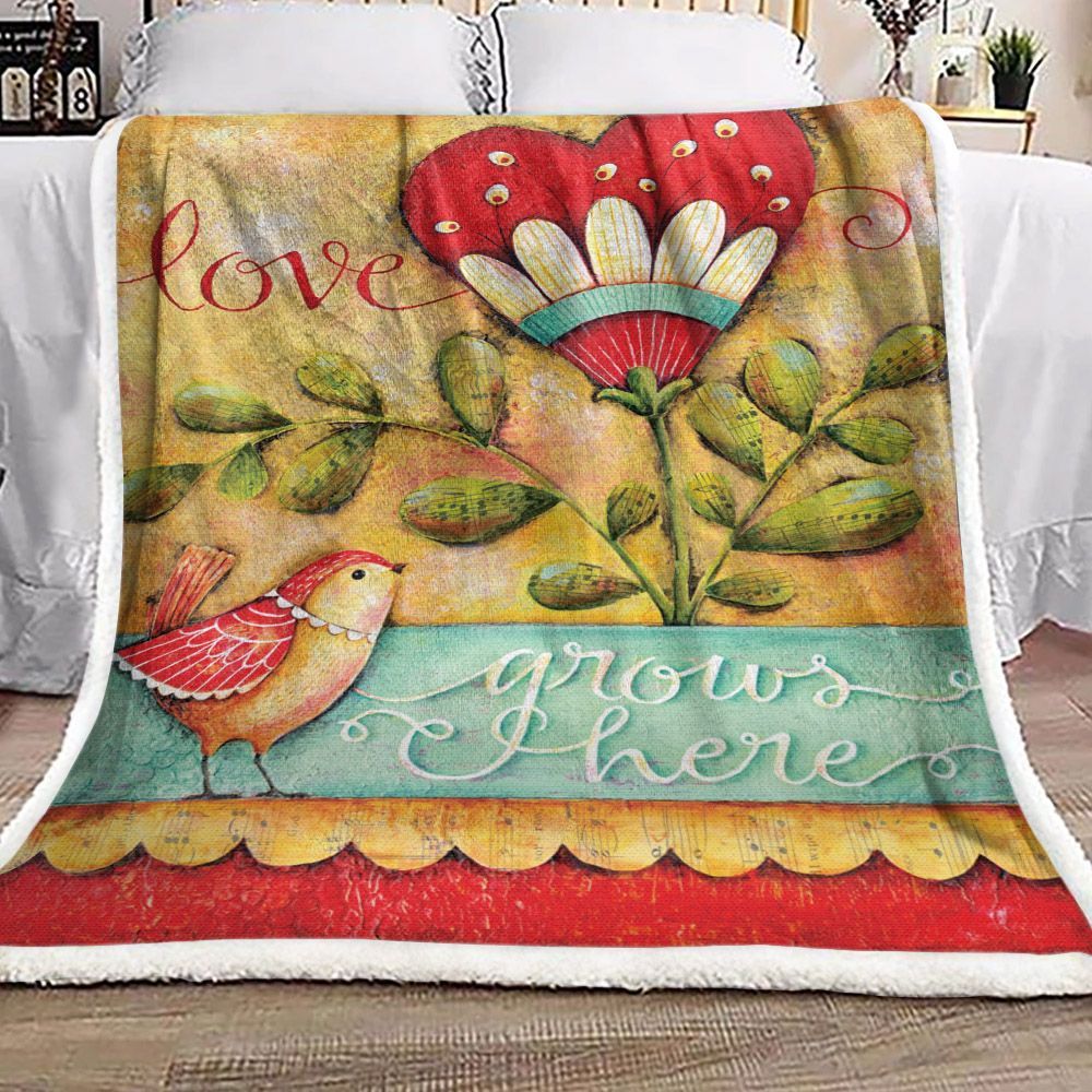 Bird Sherpa Fleece Blanket