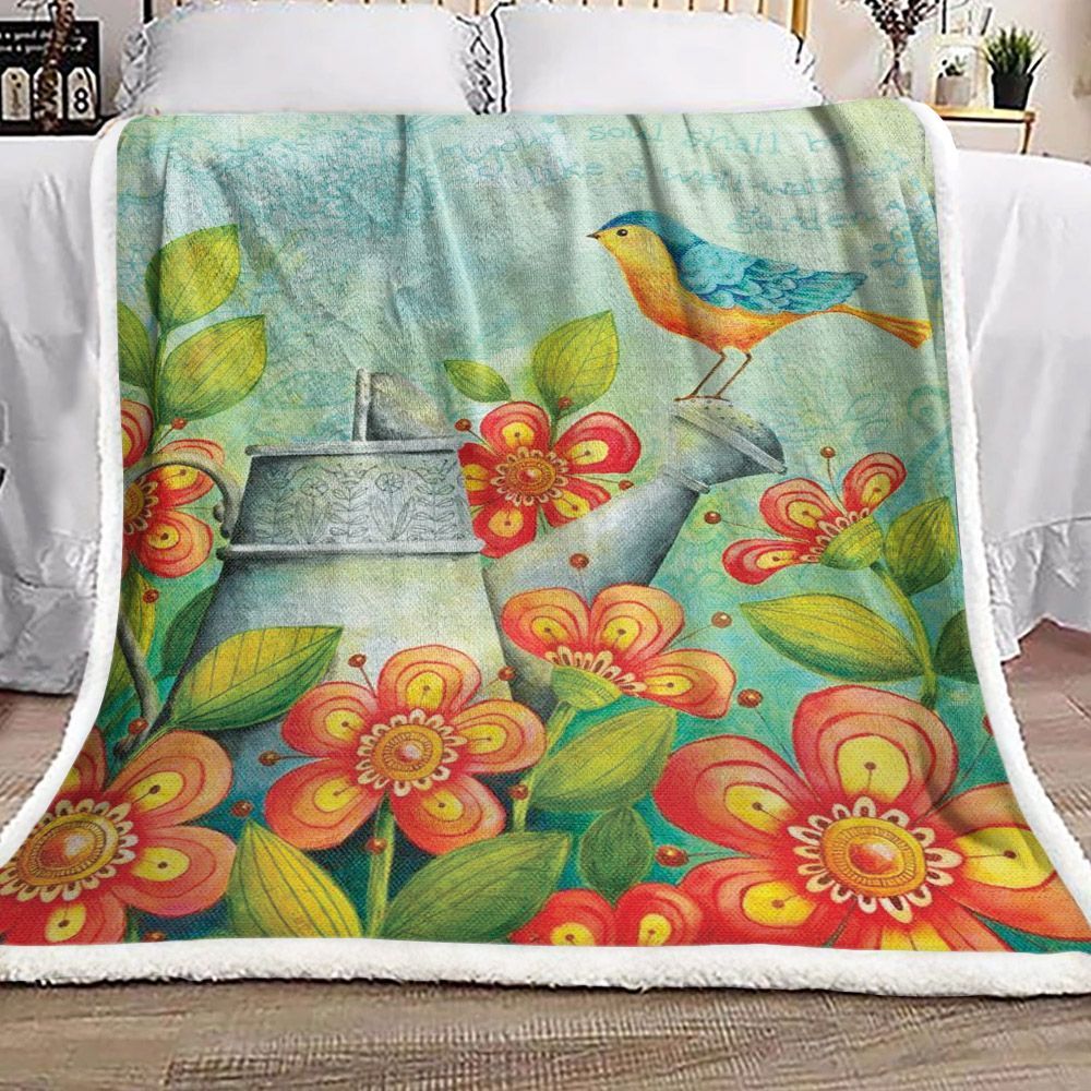 Bird Sherpa Fleece Blanket