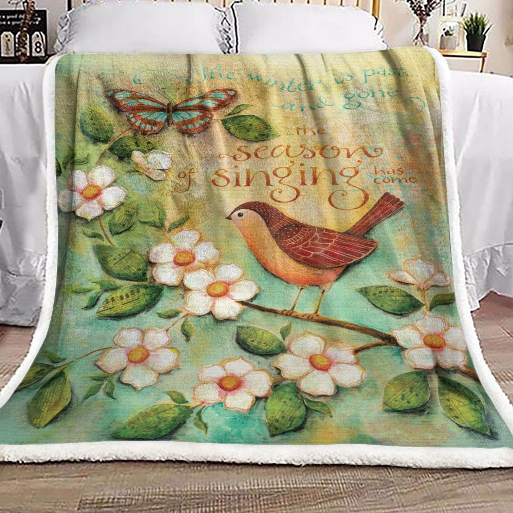 Bird Sherpa Fleece Blanket