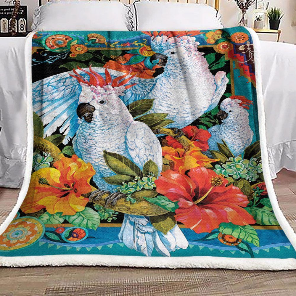 Bird Sherpa Fleece Blanket