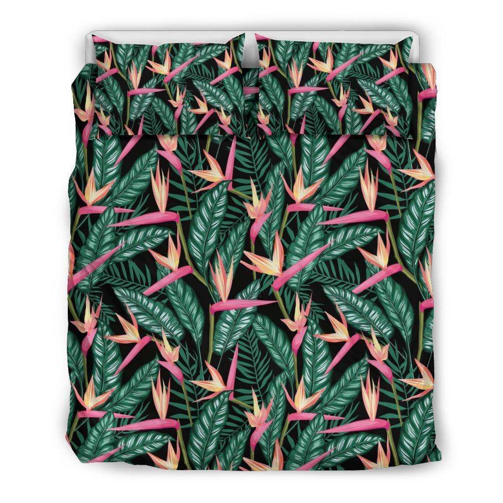 Bird Of Paradise Pattern Print Design Bedding Set
