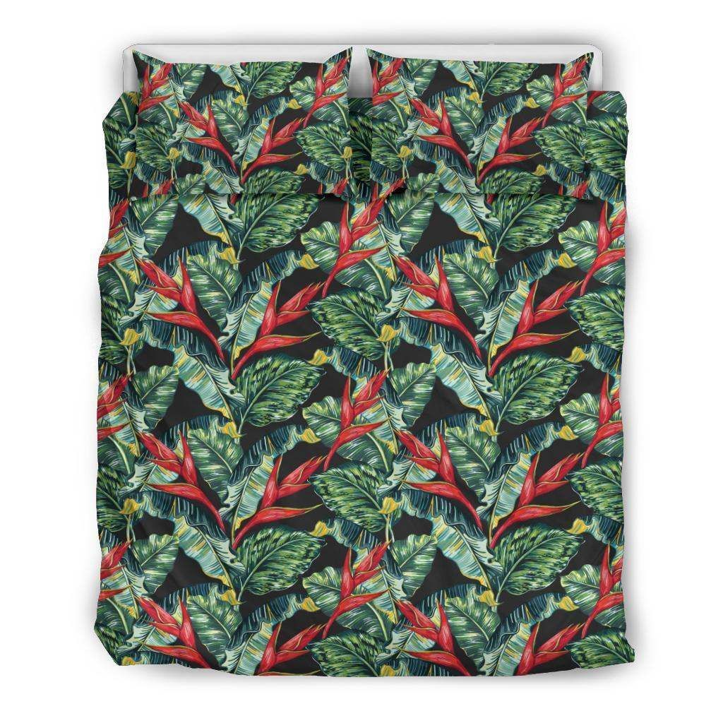 Bird Of Paradise Pattern Print Design Bedding Set