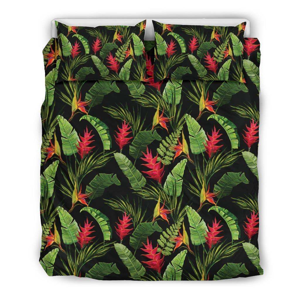 Bird Of Paradise Pattern Print Design Bedding Set