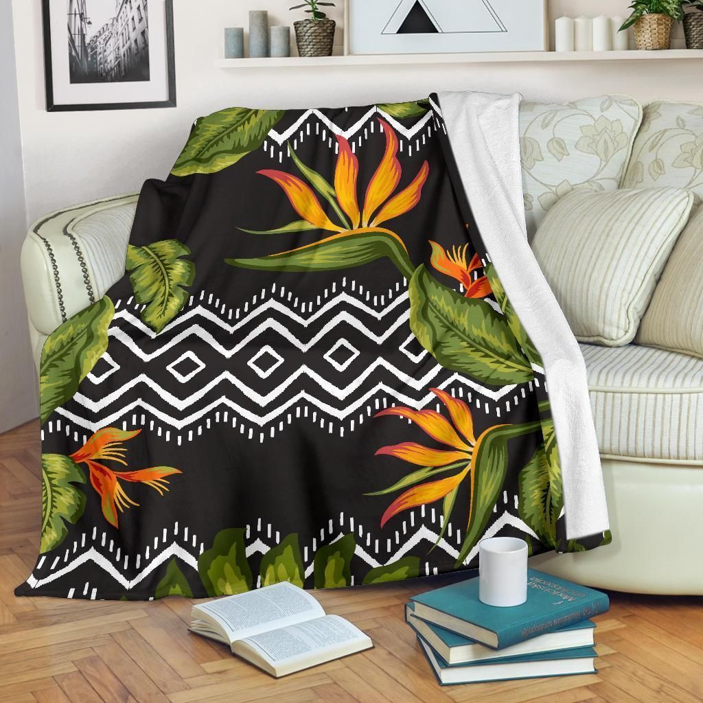 Bird Of Paradise Pattern Print Design Soft Fleece Blanket