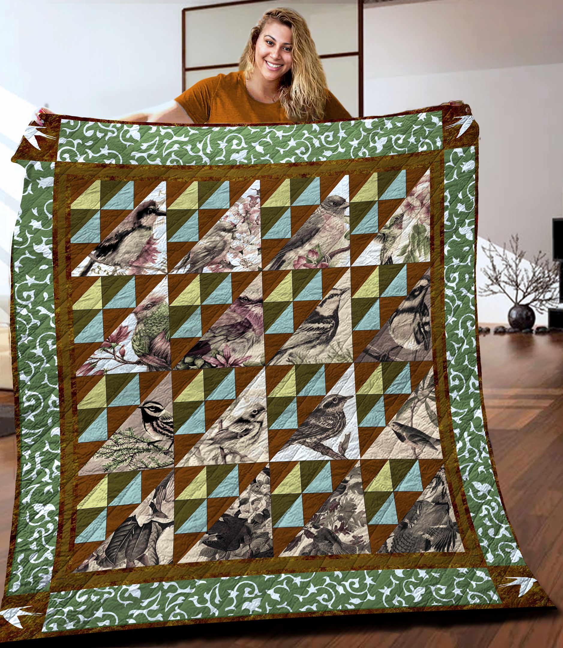 Bird Quilt Blanket C9B040605CT