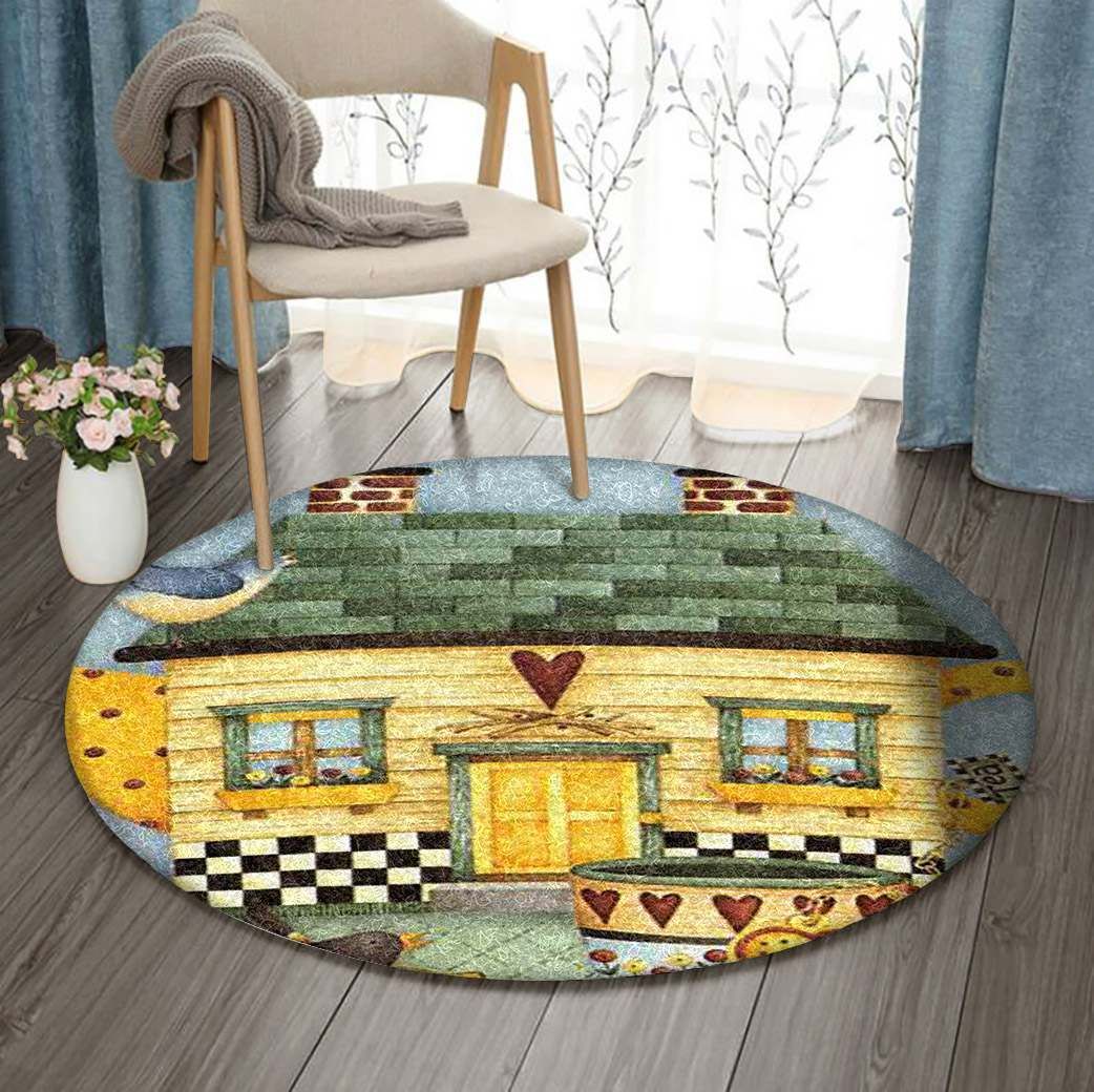 Bird Tea Round Carpet