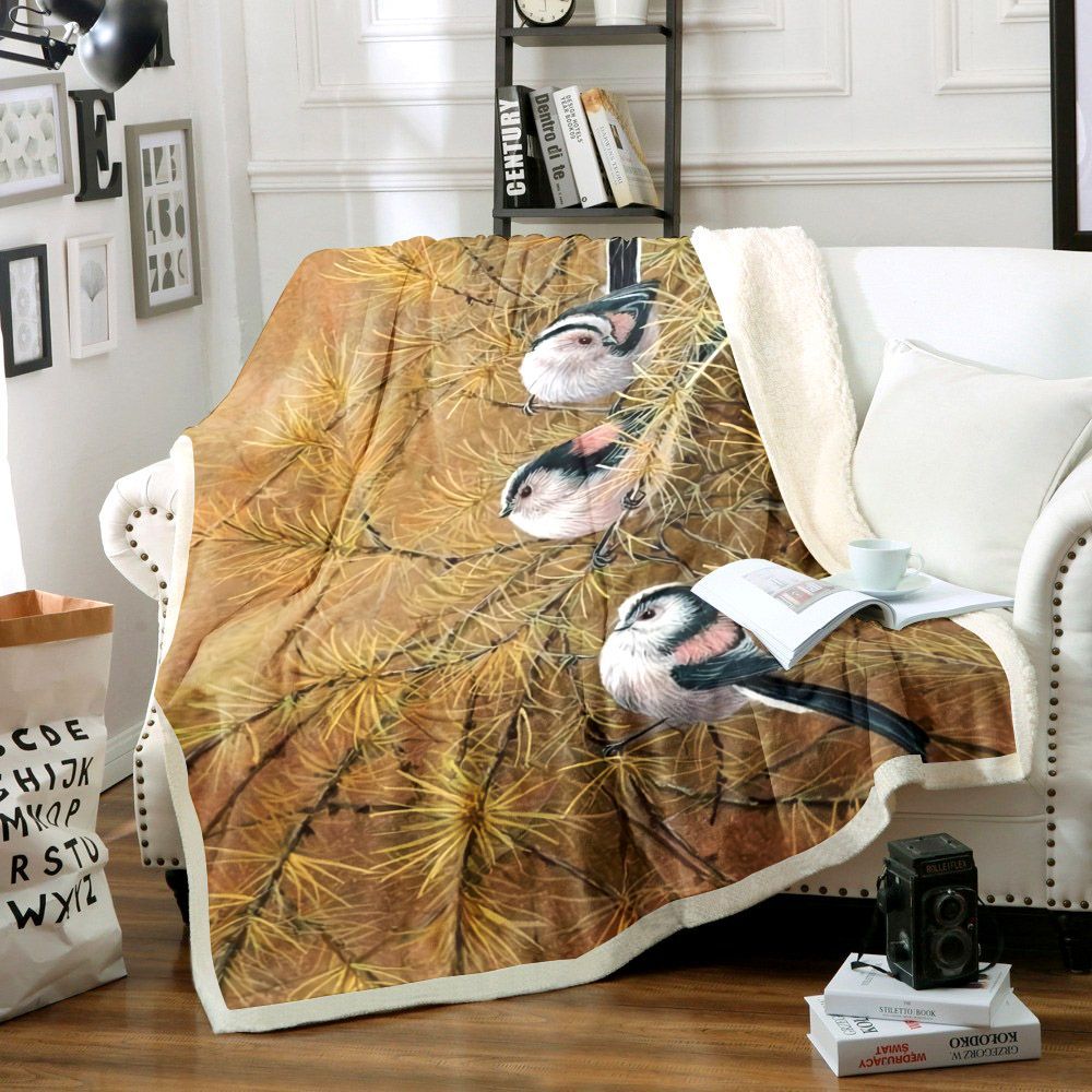 Bird Sherpa Fleece Blanket