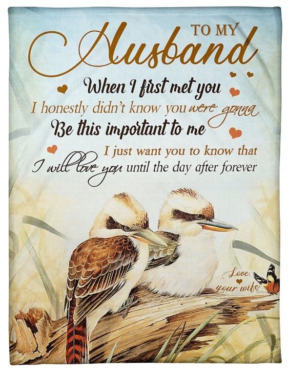 Bird To My Husband Ill Love You Until The Day After Sherpa Fleece Blanket