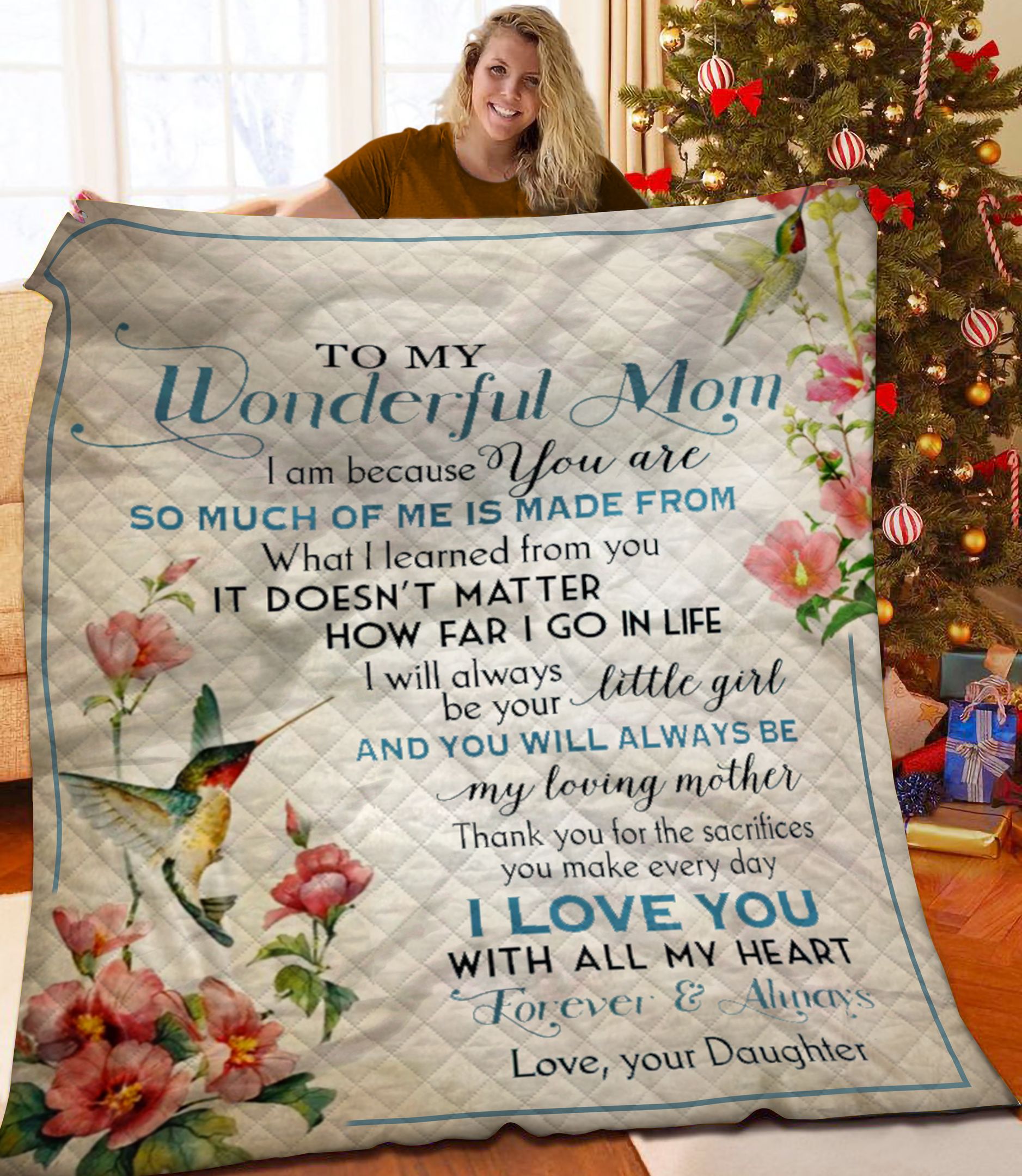 Bird To My Mom DPT101103TK Quilt Blanket