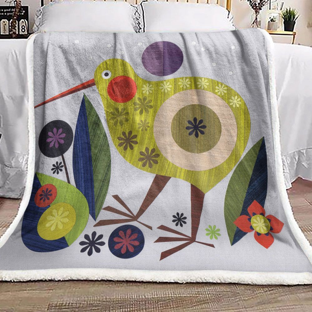 Bird Sherpa Fleece Blanket