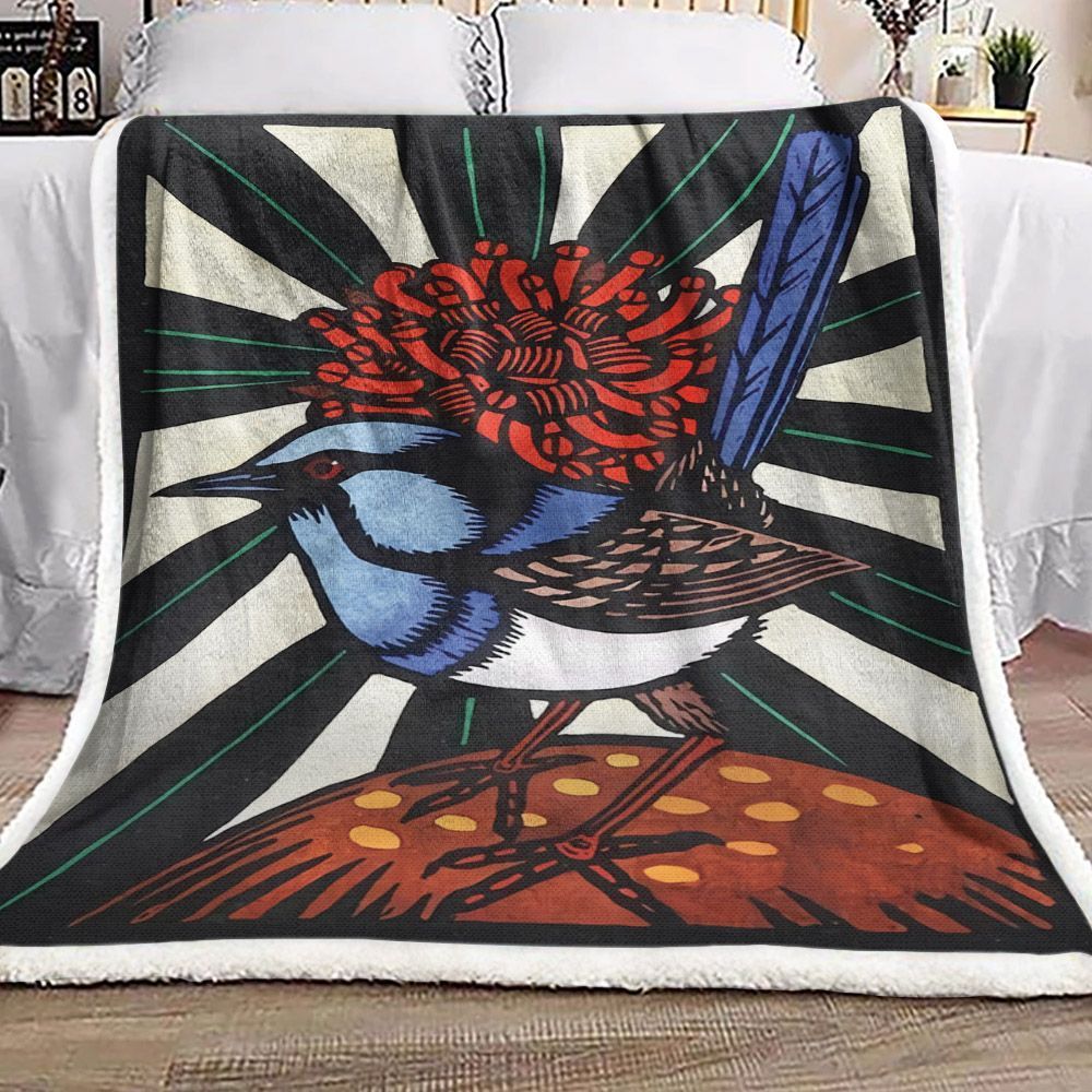 Bird Sherpa Fleece Blanket