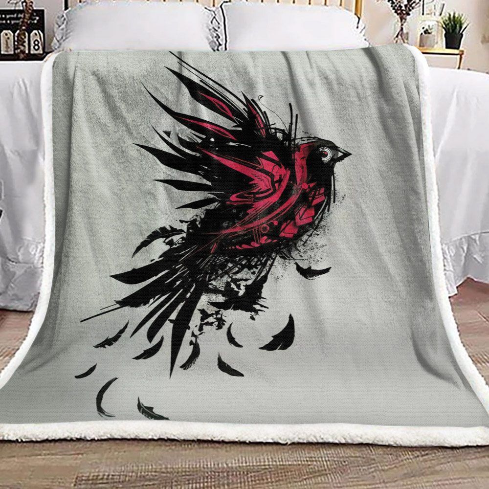 Bird Sherpa Fleece Blanket