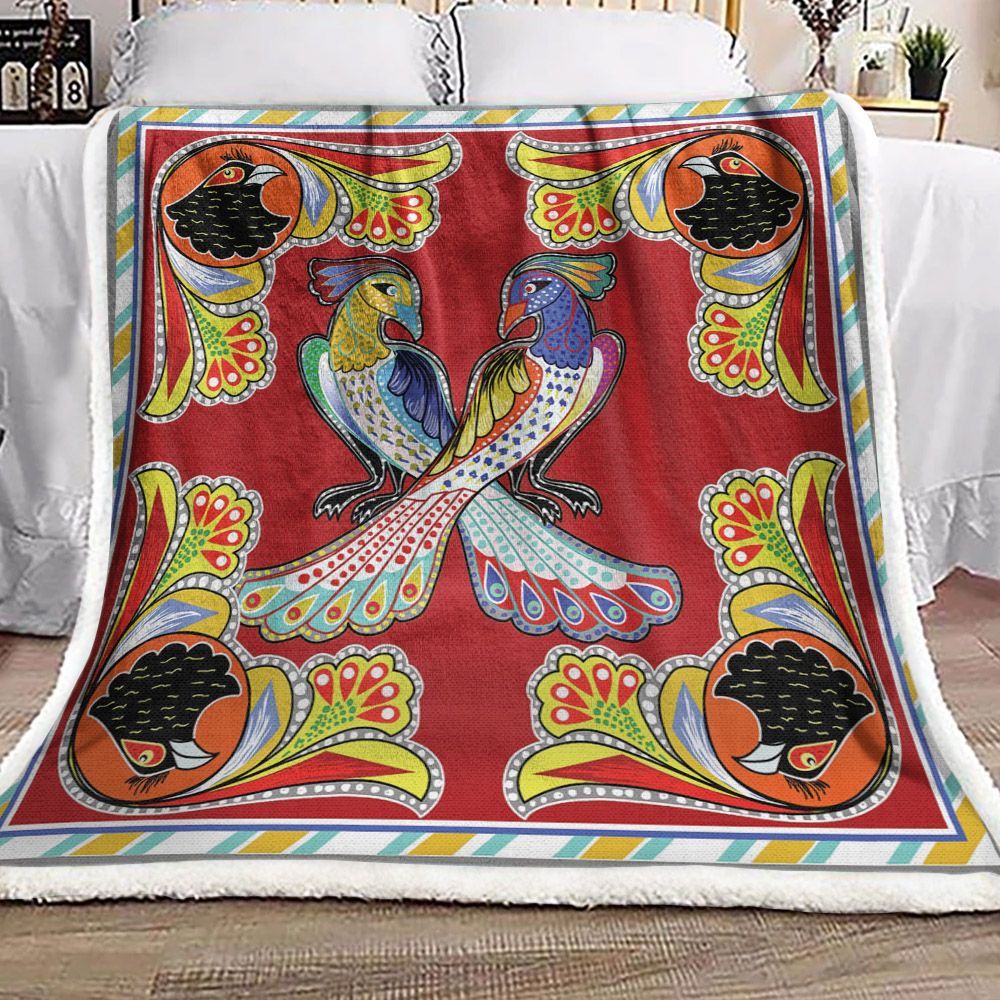 Bird Sherpa Fleece Blanket