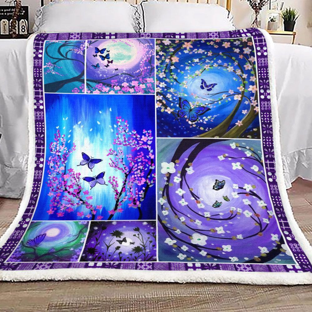 Bird Sherpa Fleece Blanket