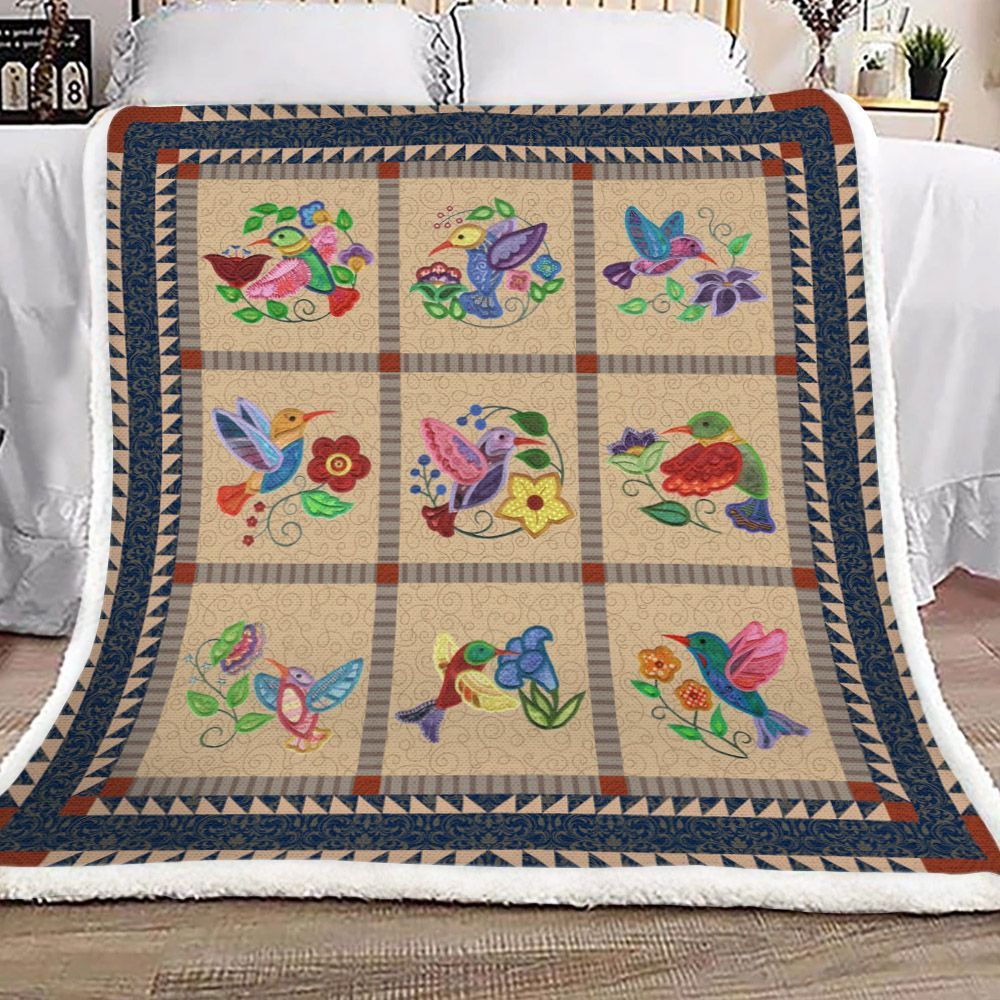 Bird Sherpa Fleece Blanket