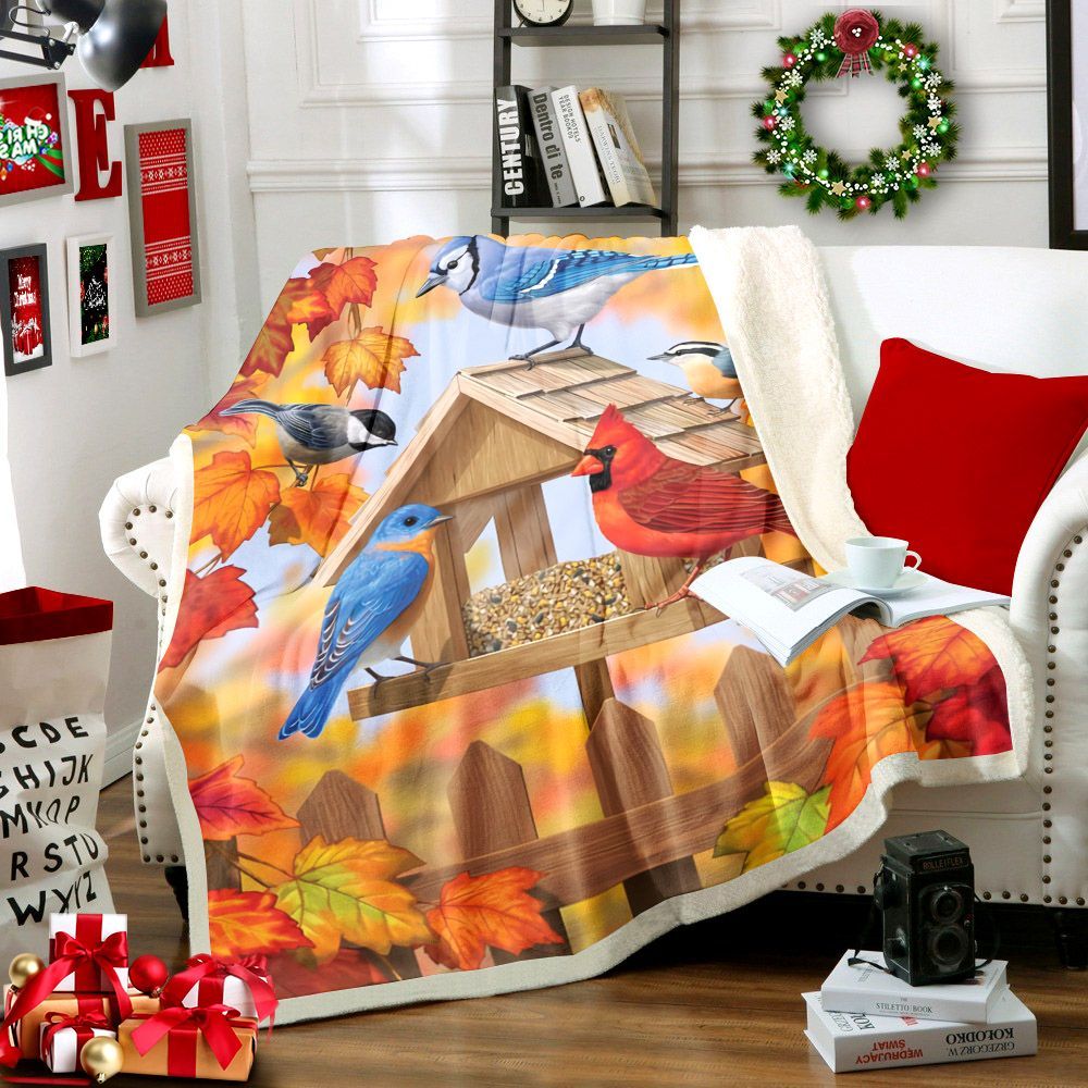 Birdhouse Sherpa Fleece Blanket