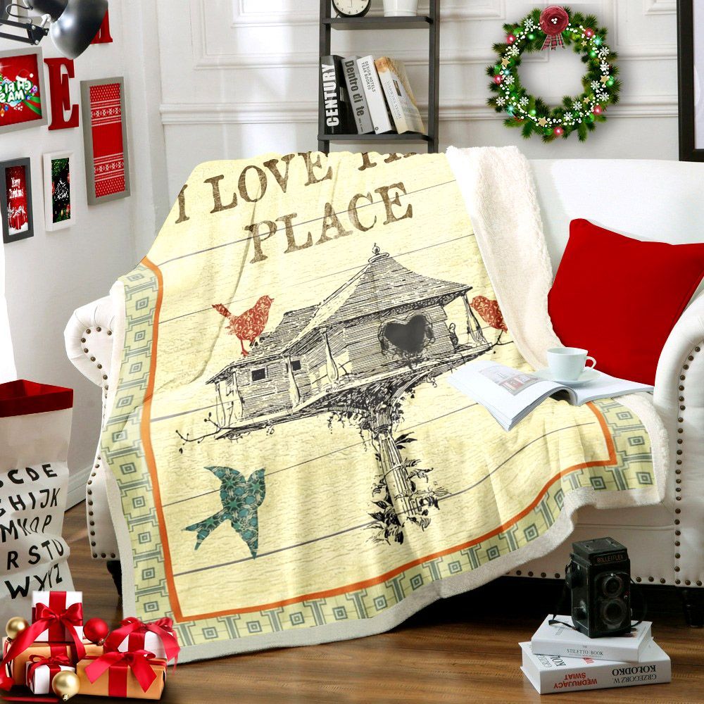 Birdhouse Sherpa Fleece Blanket