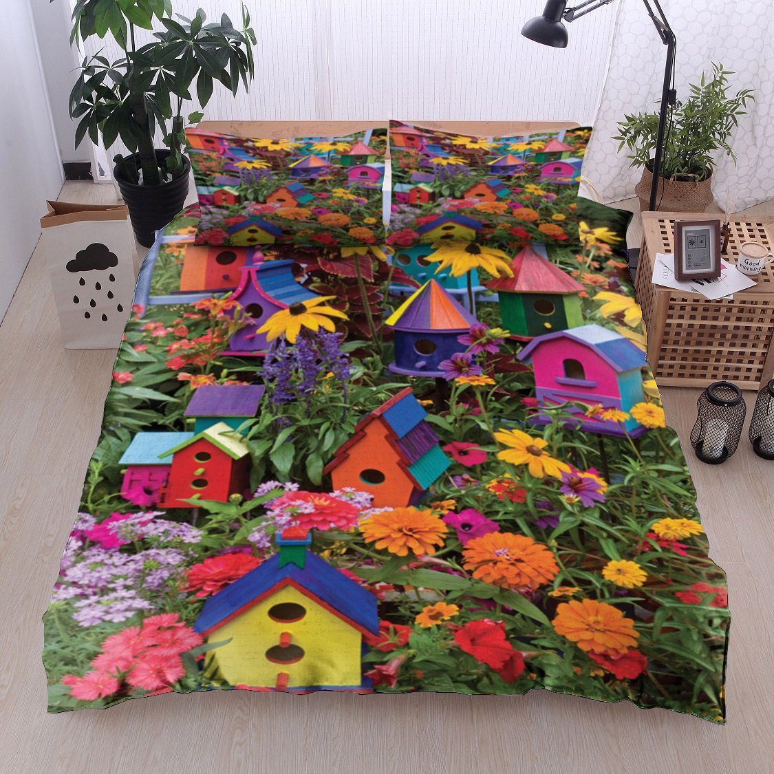 Birdhouses Bedding Set