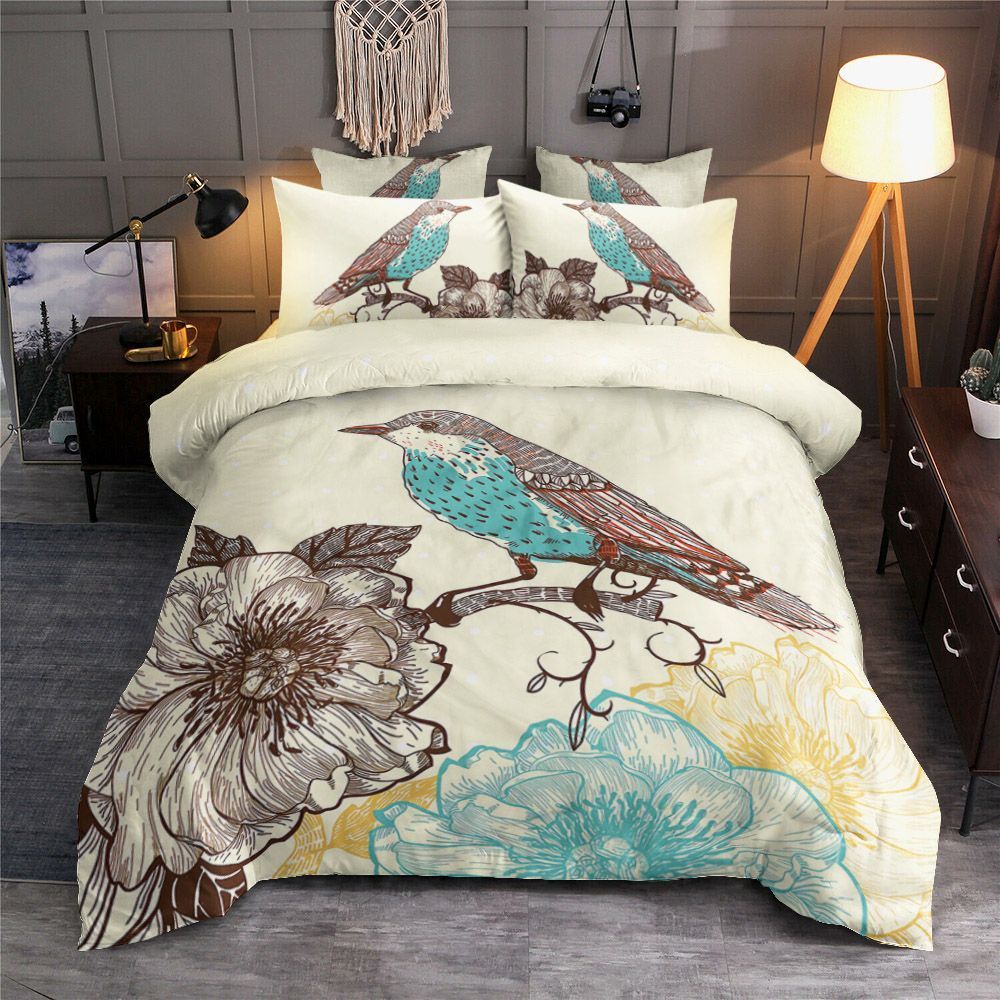 Birds And Flowers Bedding Set