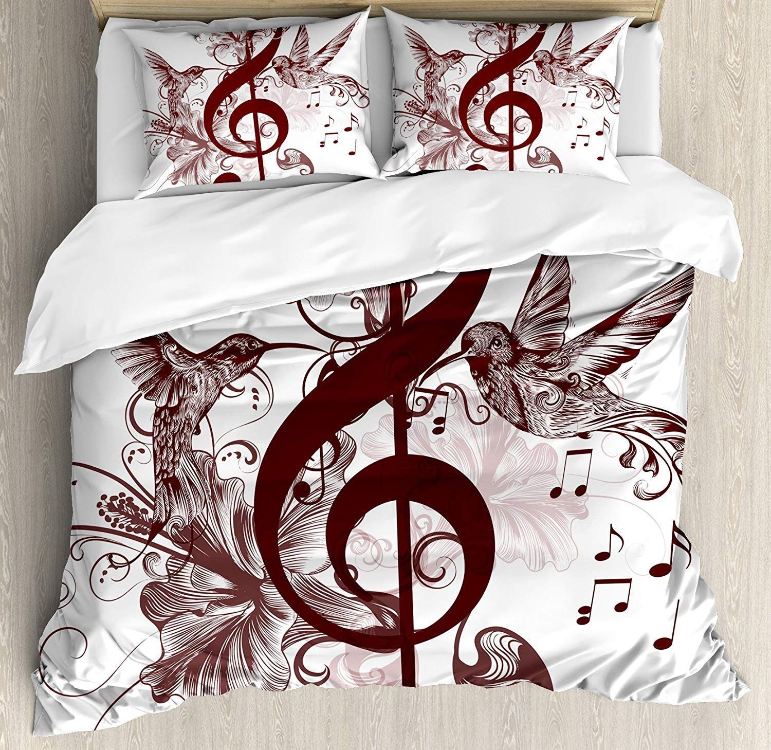 Birds And Music Notes Bedding Set