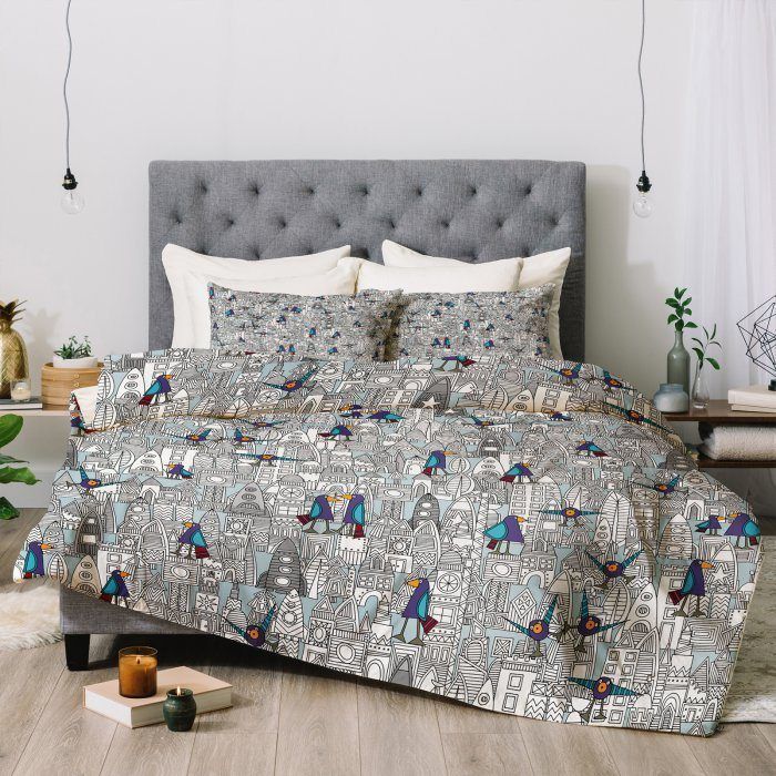 Birds And Rockets Bedding Set
