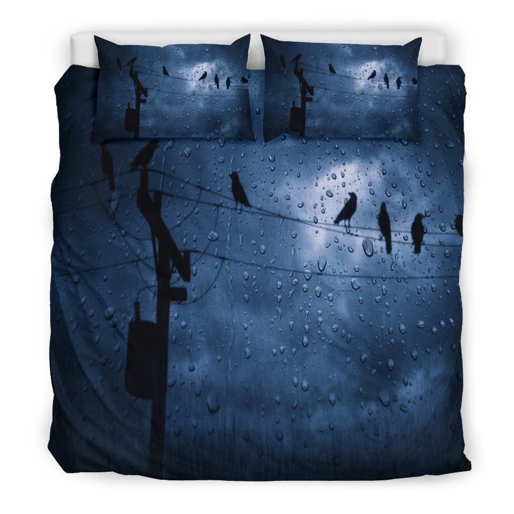 Birds In The Rain Bedding Set