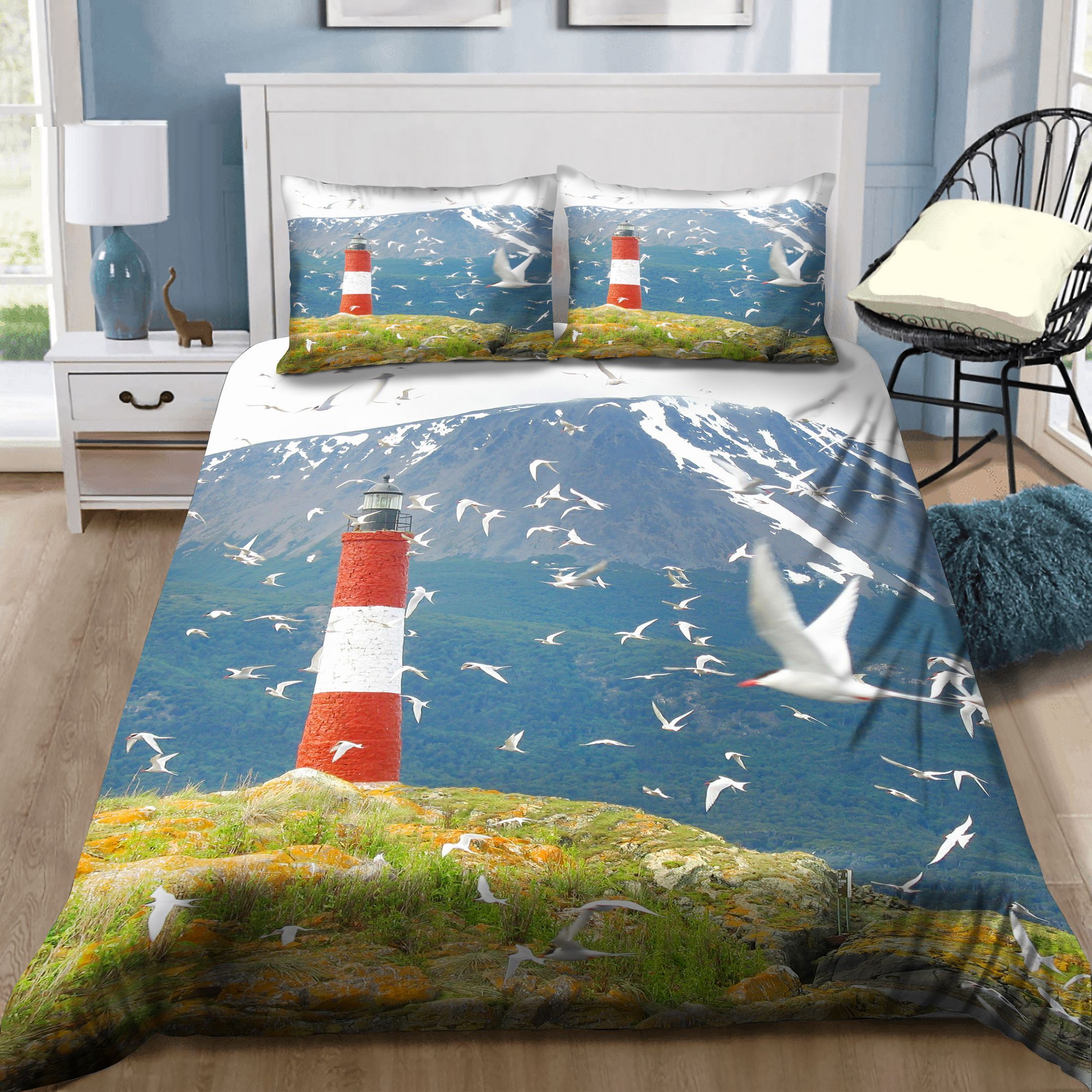Birds In Their Habitat Bedding Set