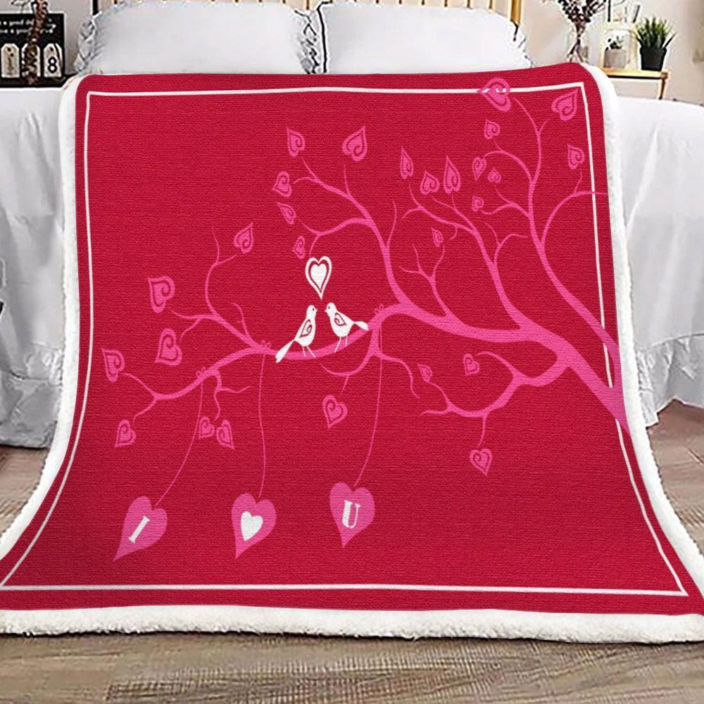 Birds Love Sherpa Fleece Blanket