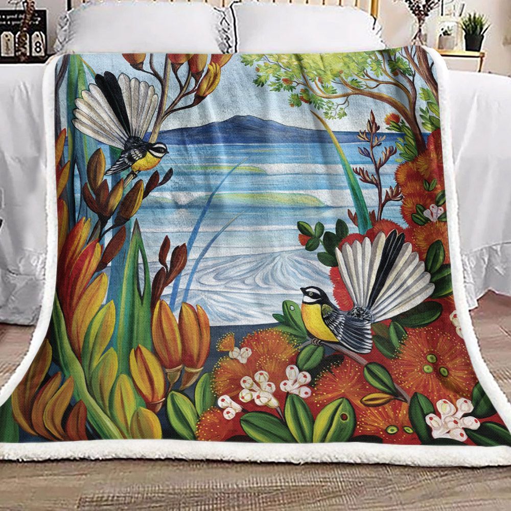 Birds Sherpa Fleece Blanket