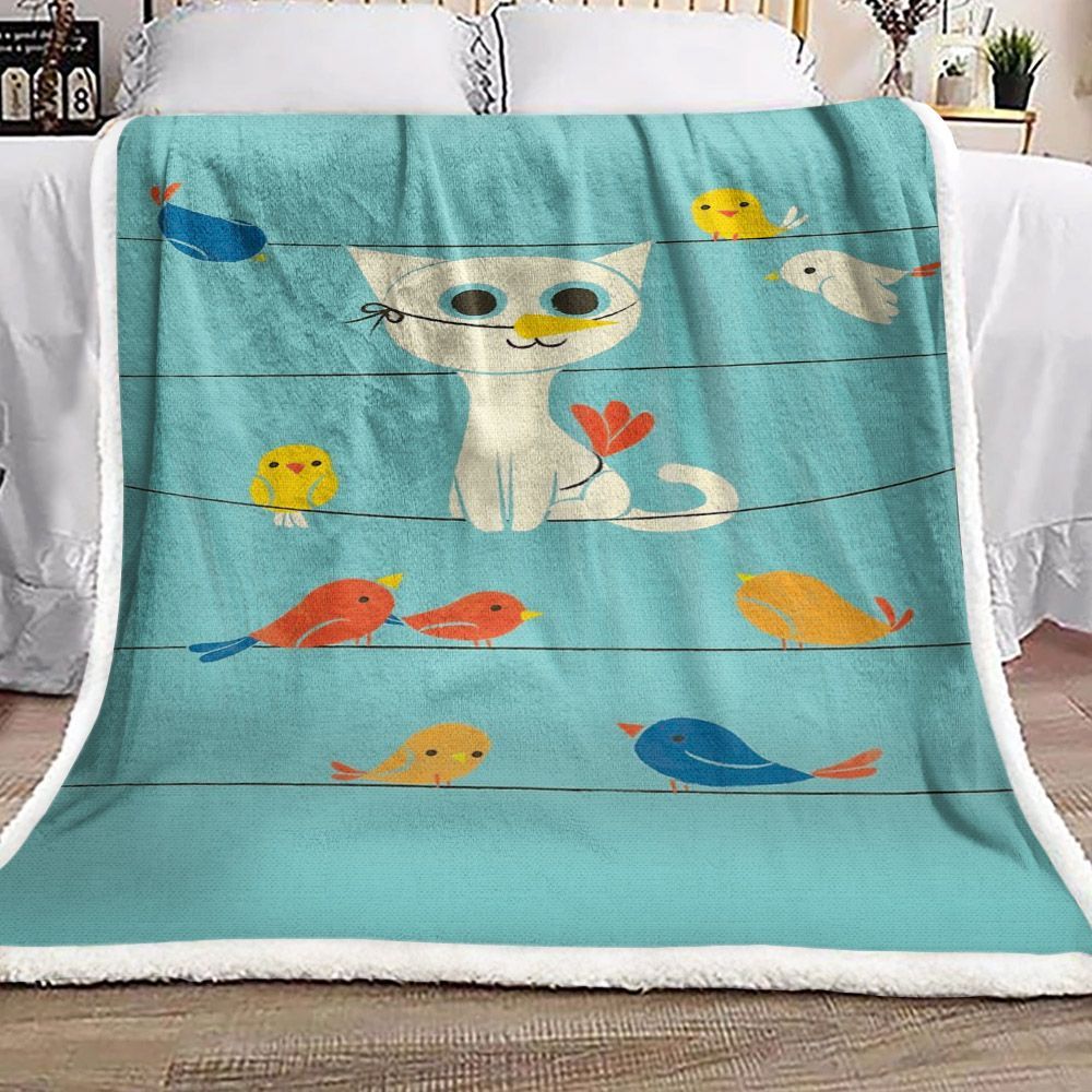 Birdwatching Sherpa Fleece Blanket