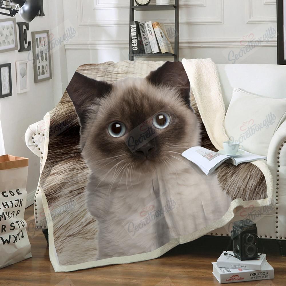 Birman Cat Fleece Blanket