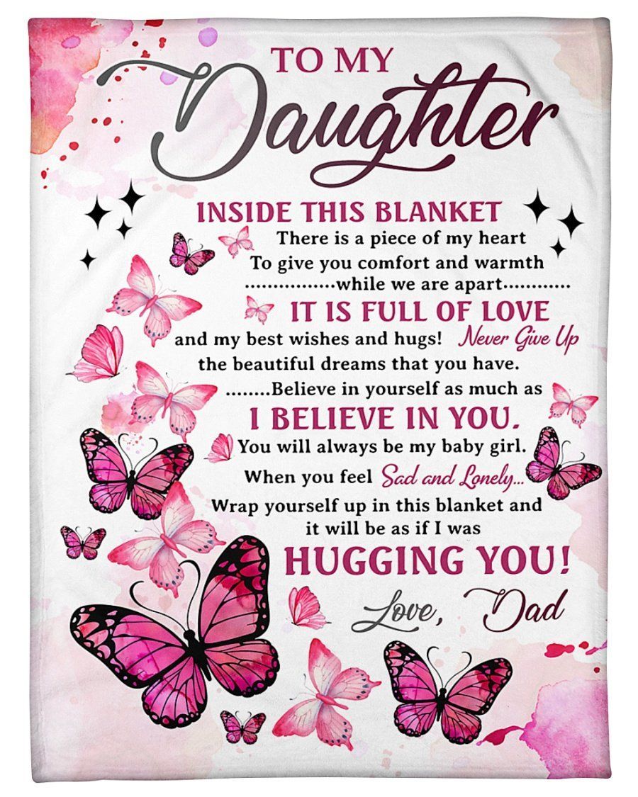 Birthday Gift For Daughter There Is A Piece Of My Heart Fleece Blanket Fleece Blanket
