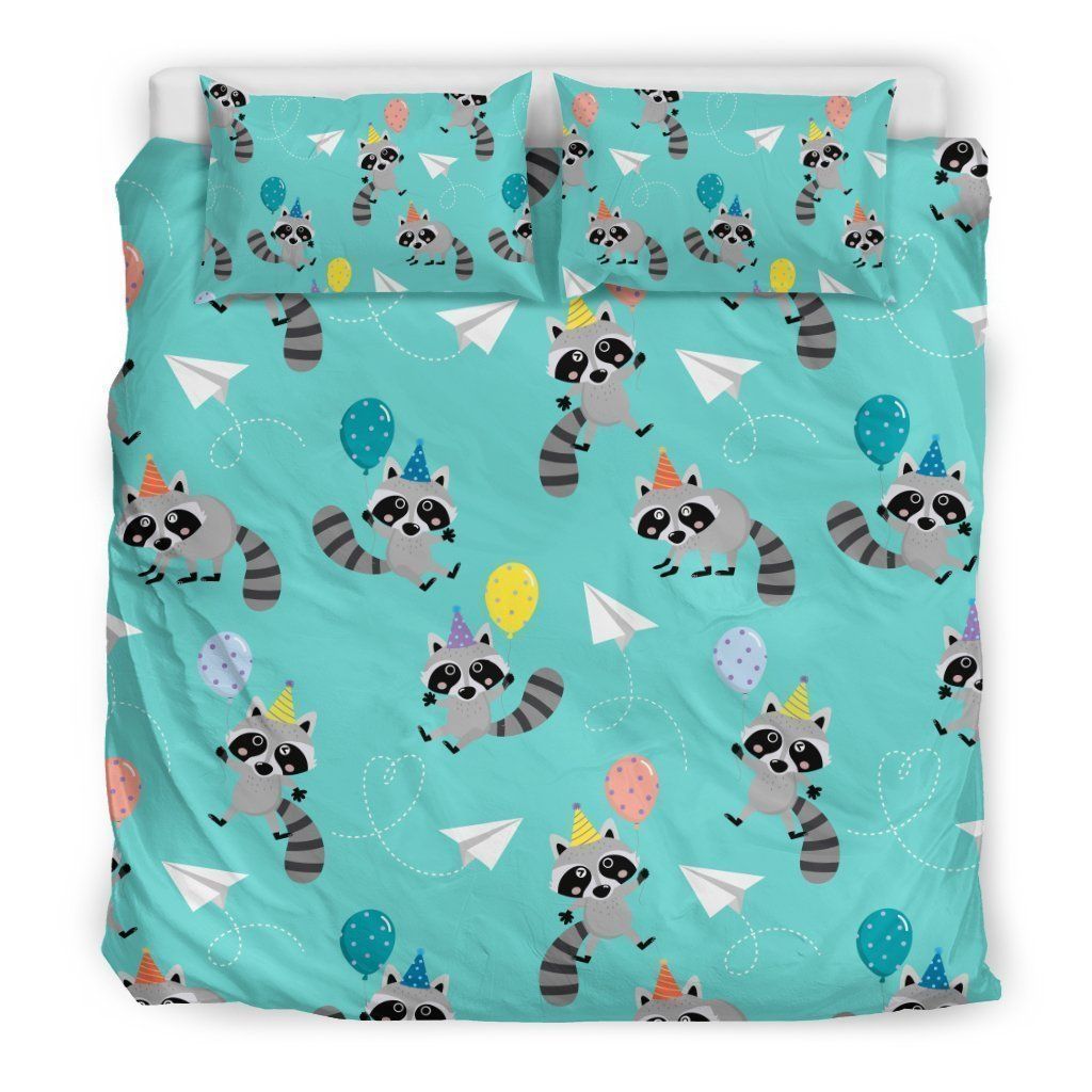 Birthday Raccoon Bedding Set