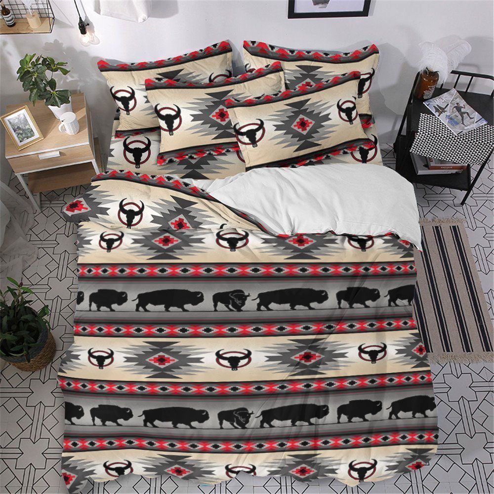Bison Native Cotton Bed Sheets Spread Comforter Bedding Set