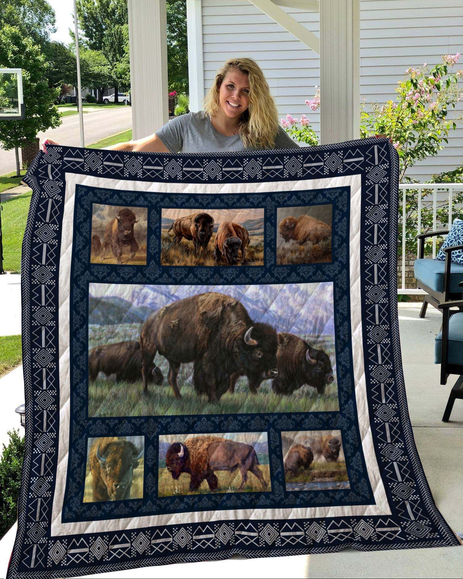Bison Quilt Blanket DHC2911114VT