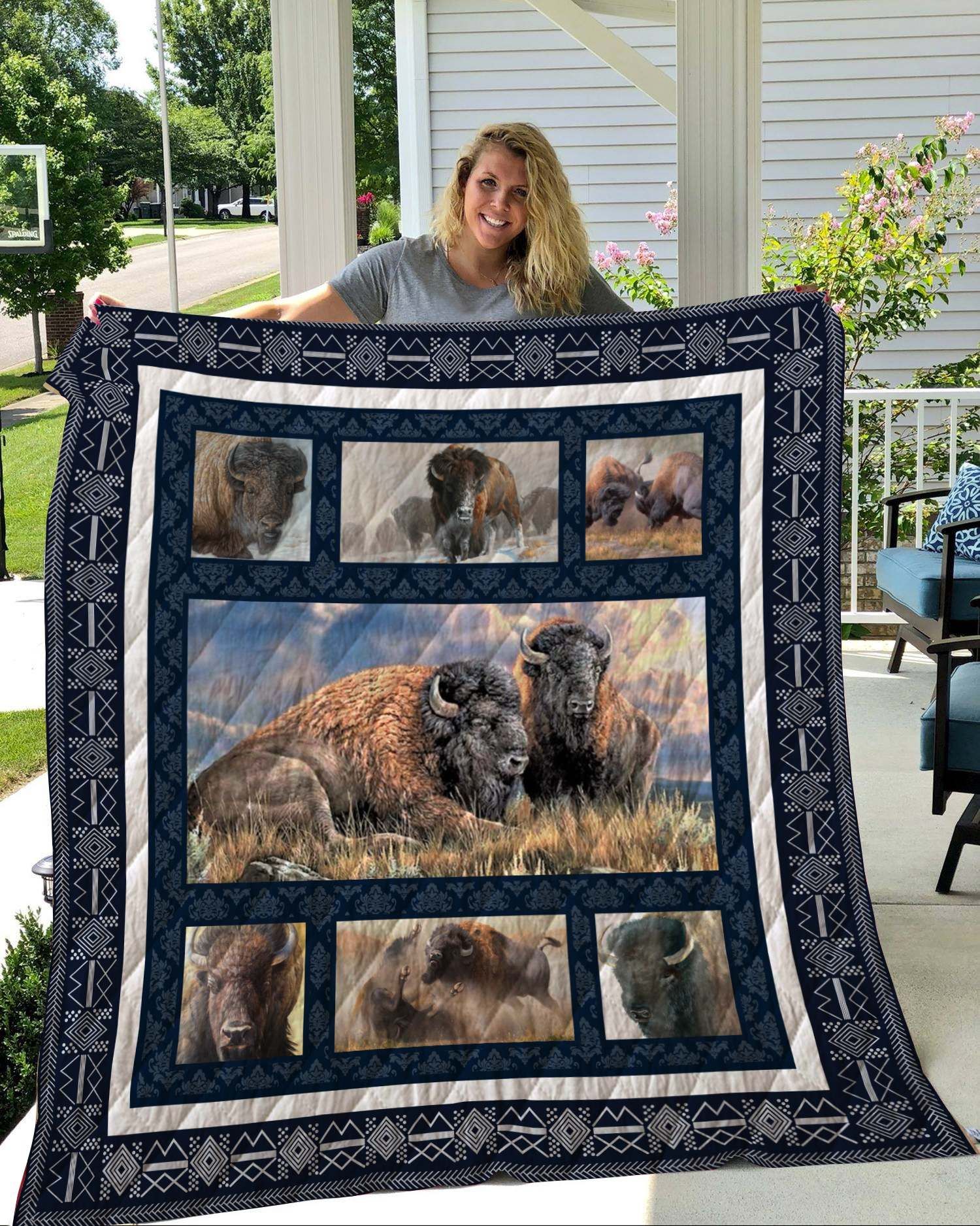 Bison Quilt Blanket DHC2911117VT