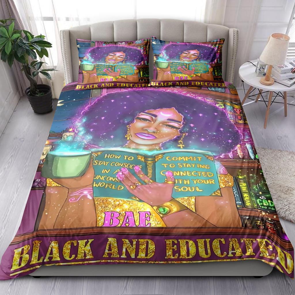 Black And Educated Bedding Set