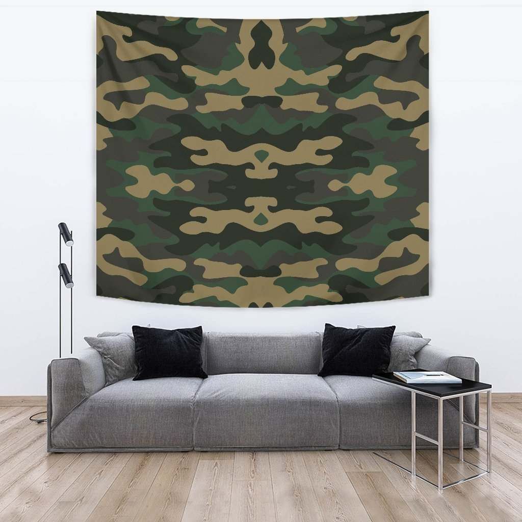 Black And Green Camouflage CL17100006MDT Tapestry