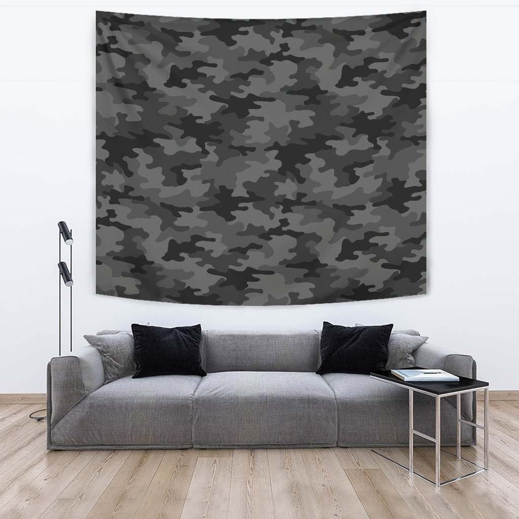 Black And Grey Camouflage CL17100007MDT Tapestry