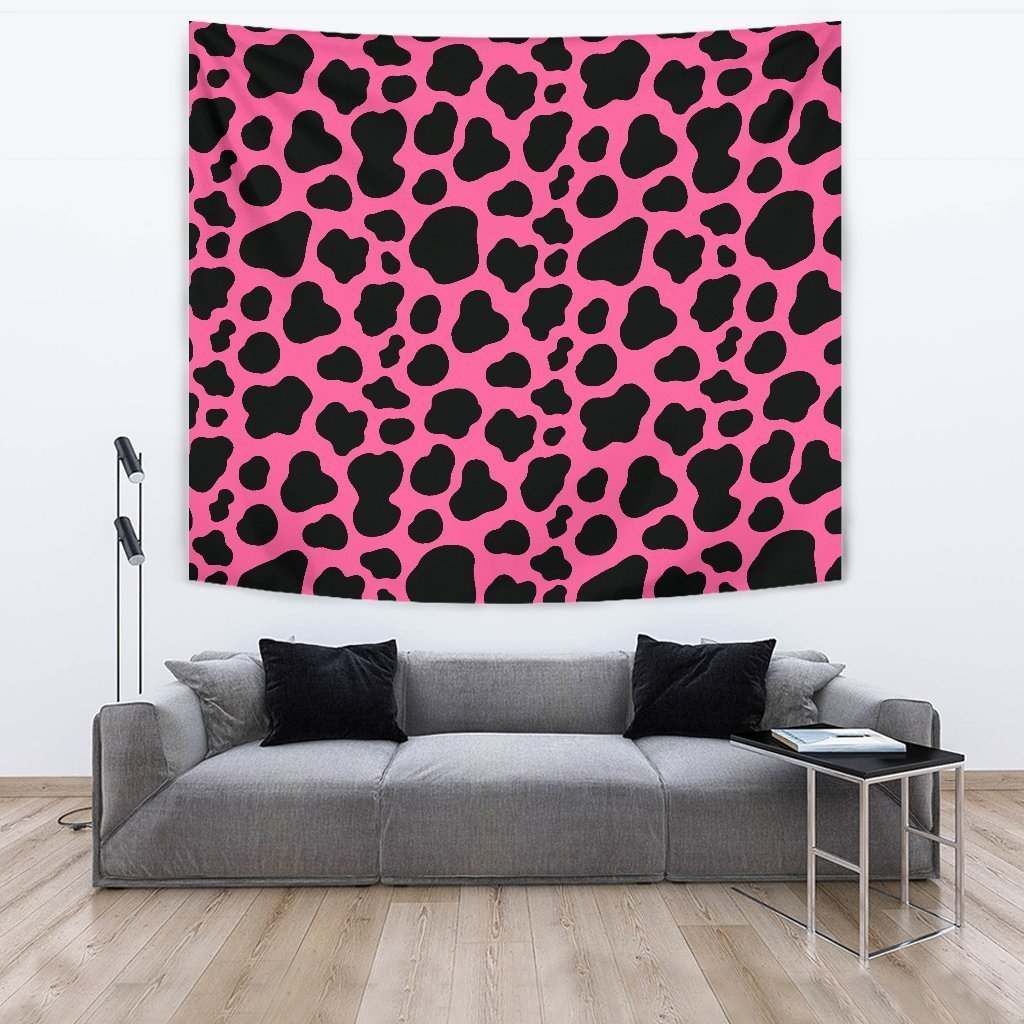 Black And Hot Pink Cow CL17100008MDT Tapestry