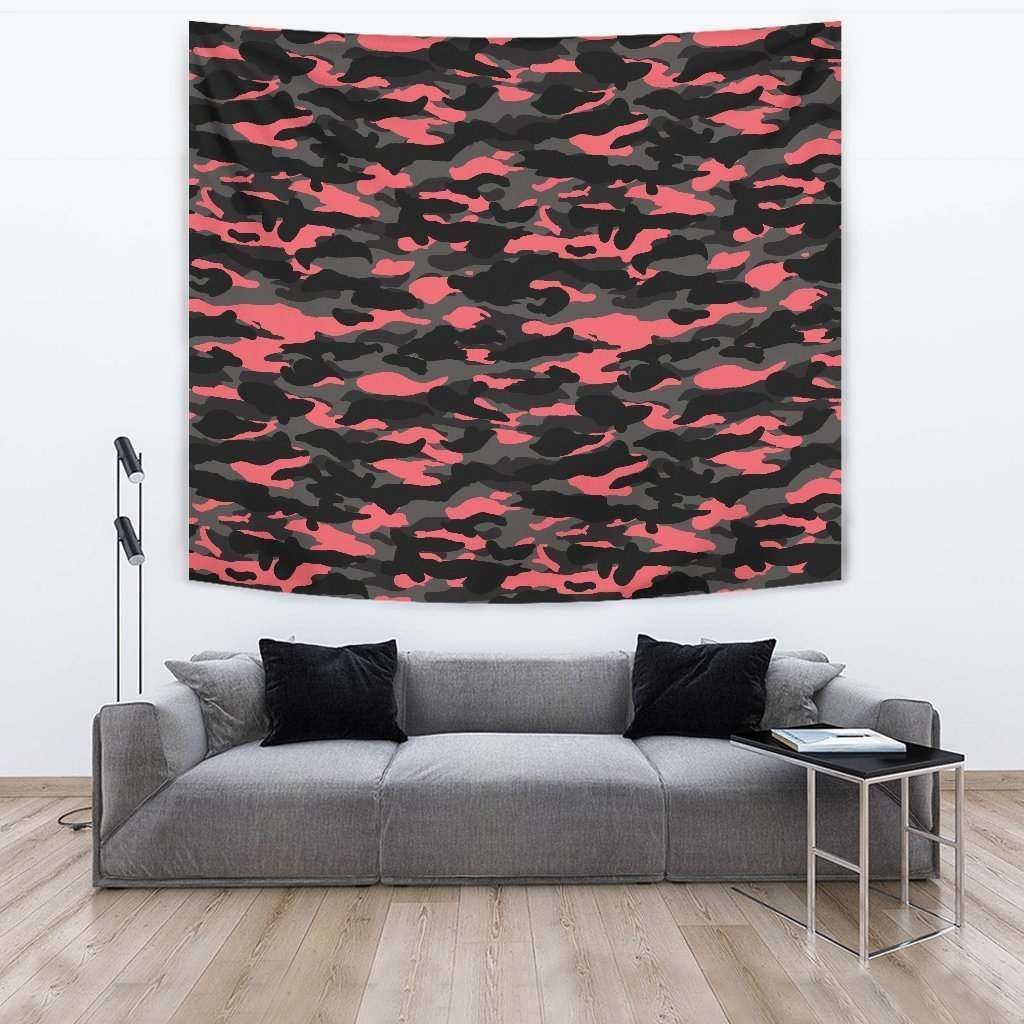 Black And Pink Camouflage CL17100010MDT Tapestry