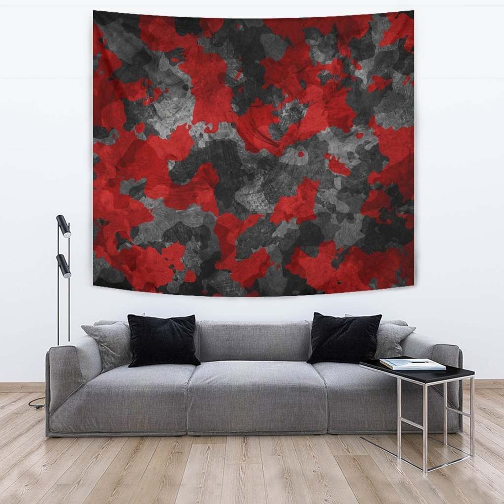 Black And Red Camouflage CL17100012MDT Tapestry