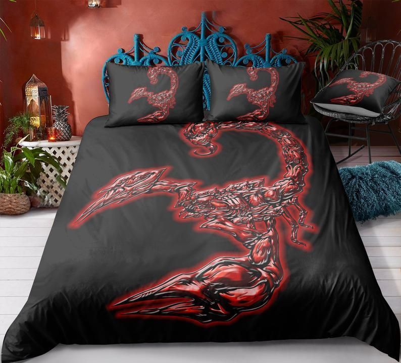 Black And Red Scorpion Bedding Set