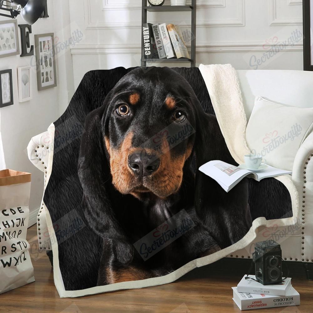 Black And Tan Coonhound Fleece Blanket