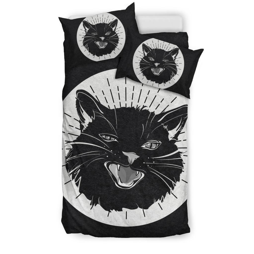 Black And White Grumpy Cat Bedding Set