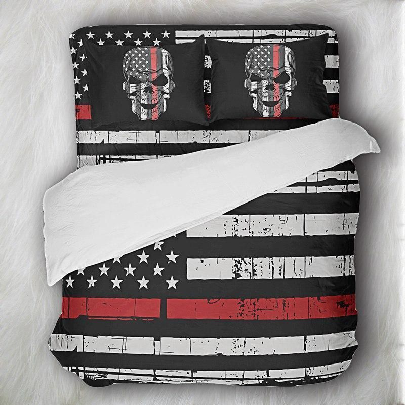 Black And White Skull Bedding Set