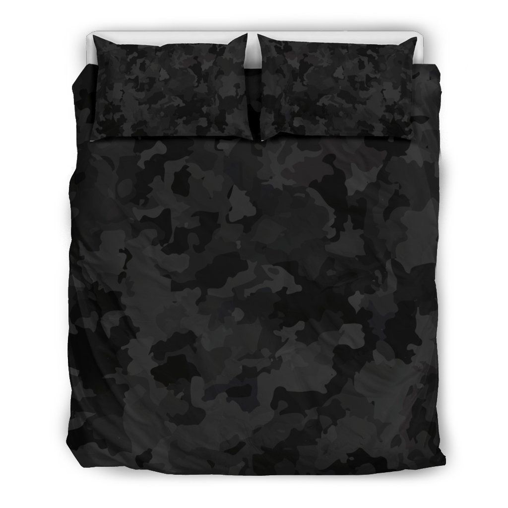 Black Camouflage Bedding Set