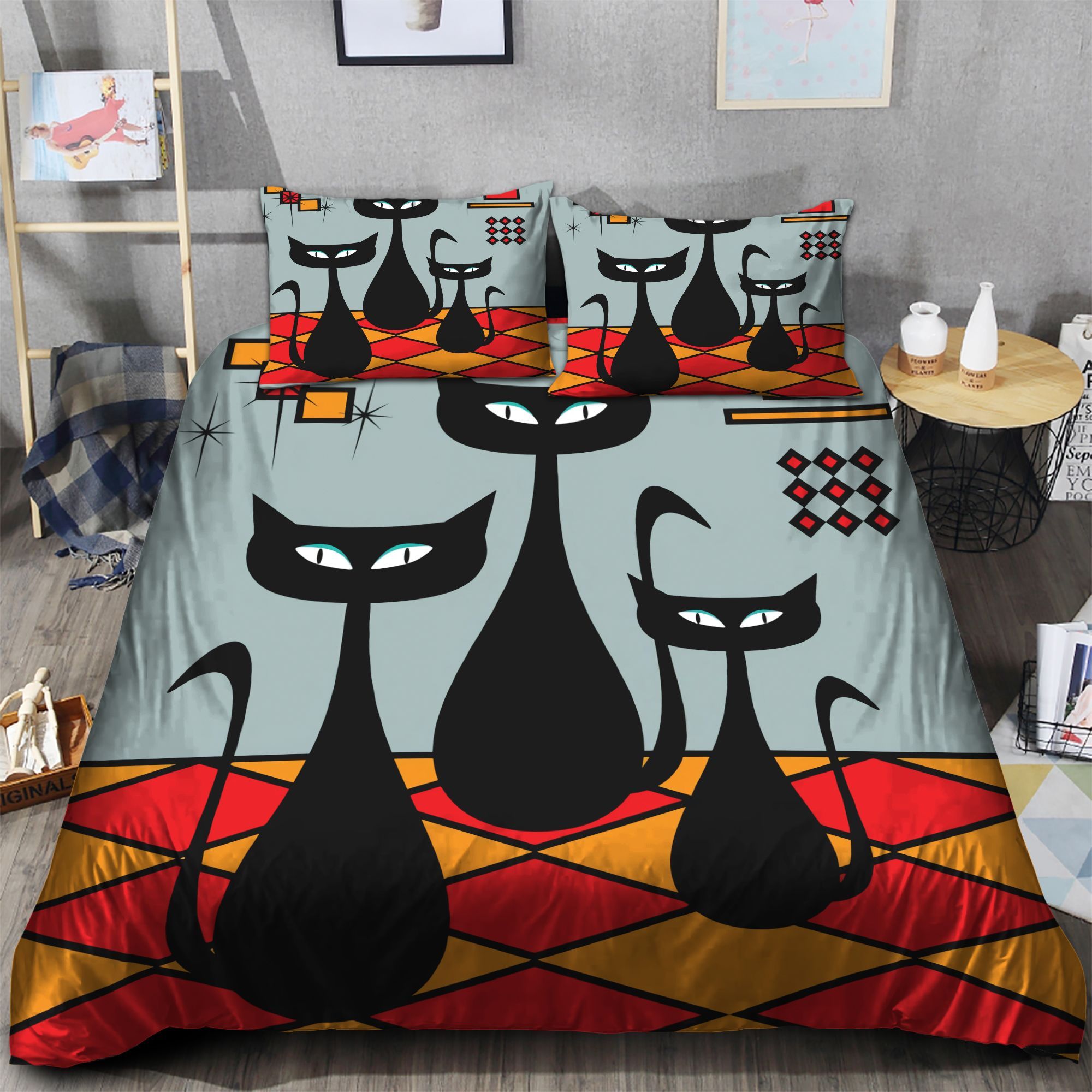 Black Cat Bedding Set